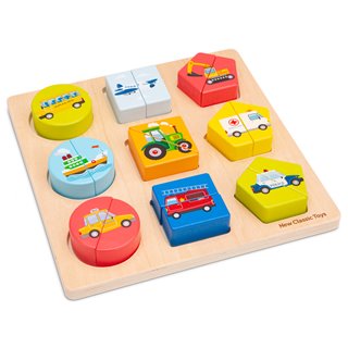 Shape block puzzle - vehicles